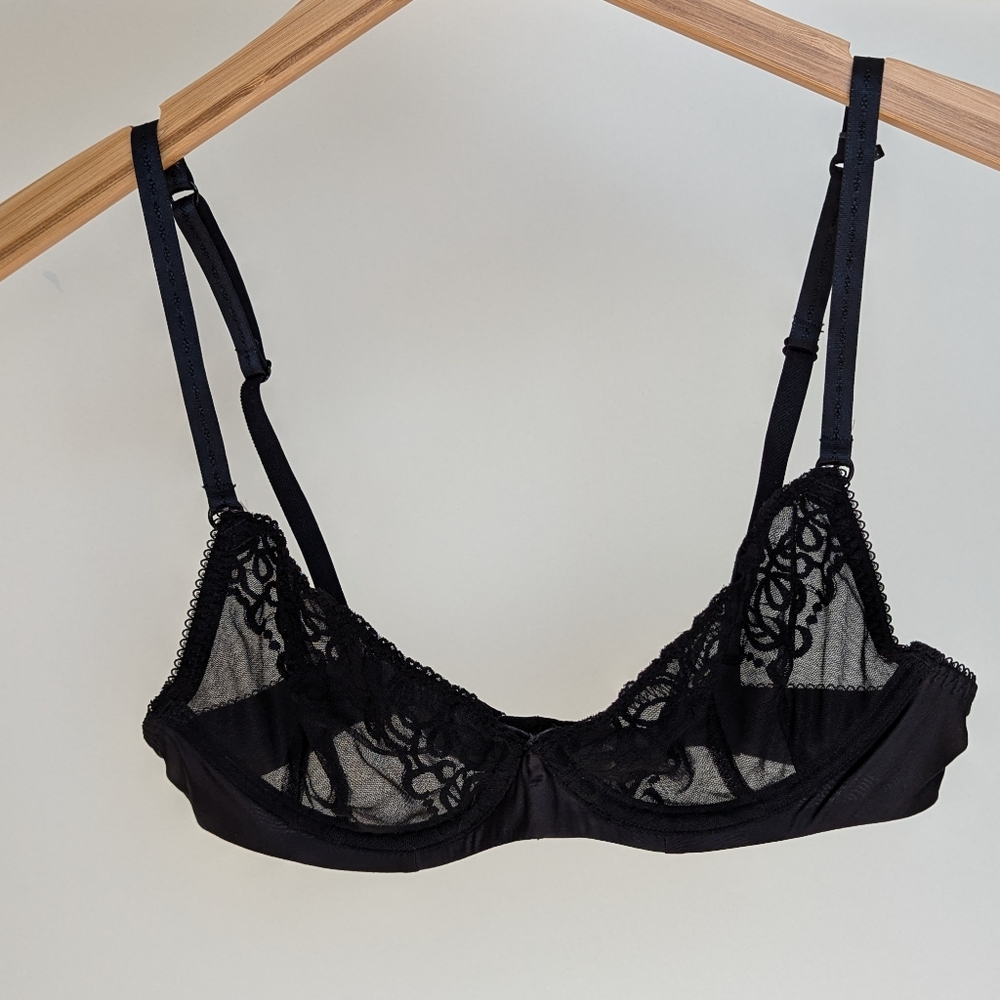 Free People Mesh Floral Lace Embroidered Bra